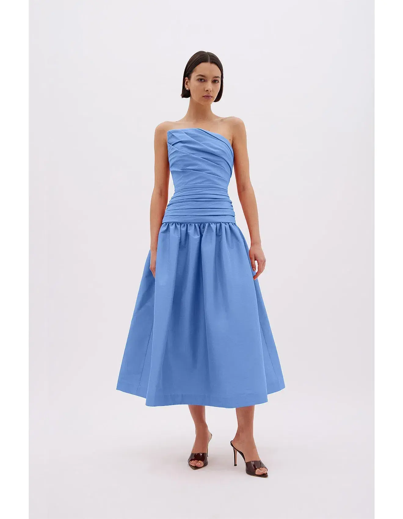 Rachel Gilbert Banks Midi Dress Blue Size 12 - Image 1