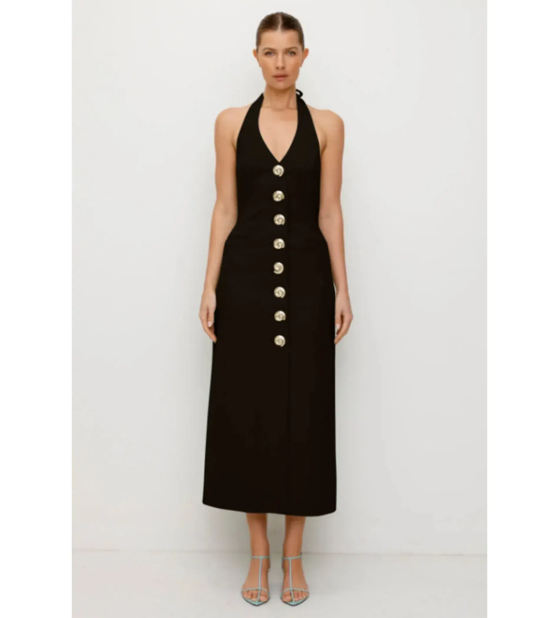 Wolf Gang Irida Midi Dress Black Size 12 - Image 1