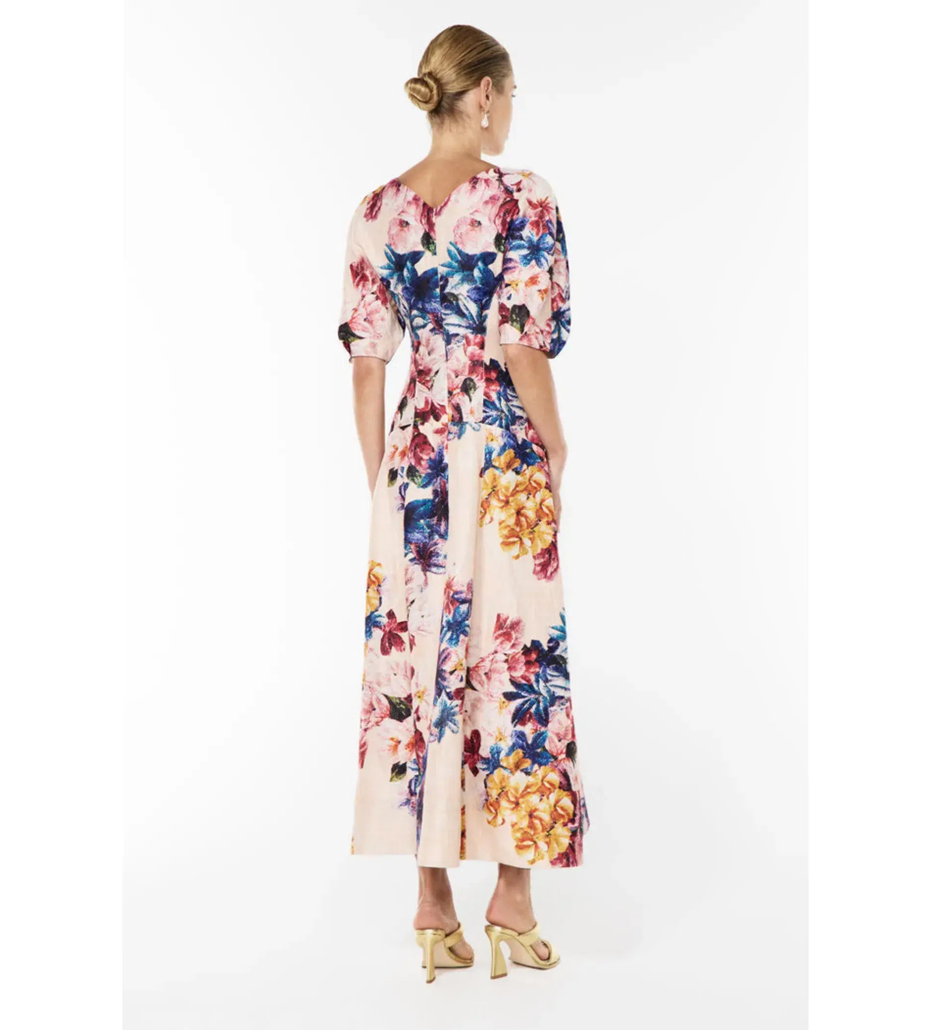 Manning Cartell Scattered Flowers Midi Dress Floral Size 14 - Image 2