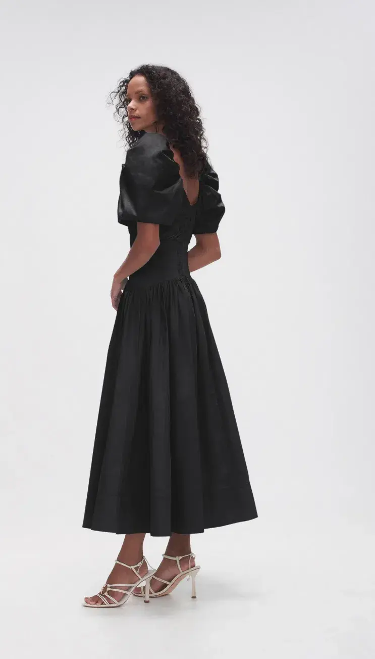 Aje Gabrielle Plunge Midi Dress Black Size 8 - Image 2