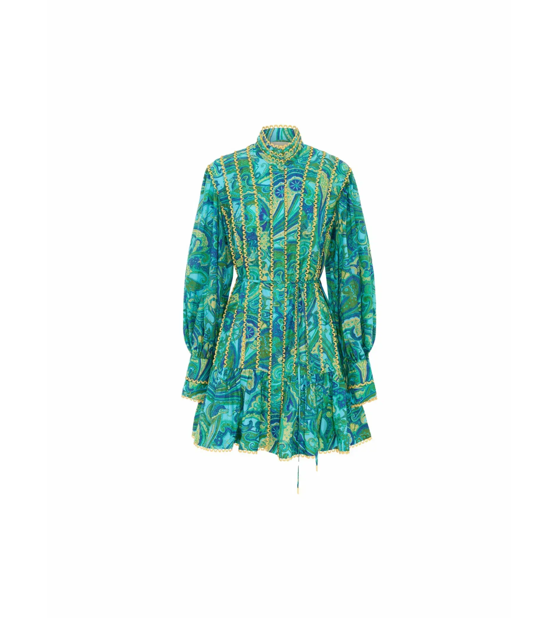 Alemais Ceto Mini Dress Green Size 14 - Image 2
