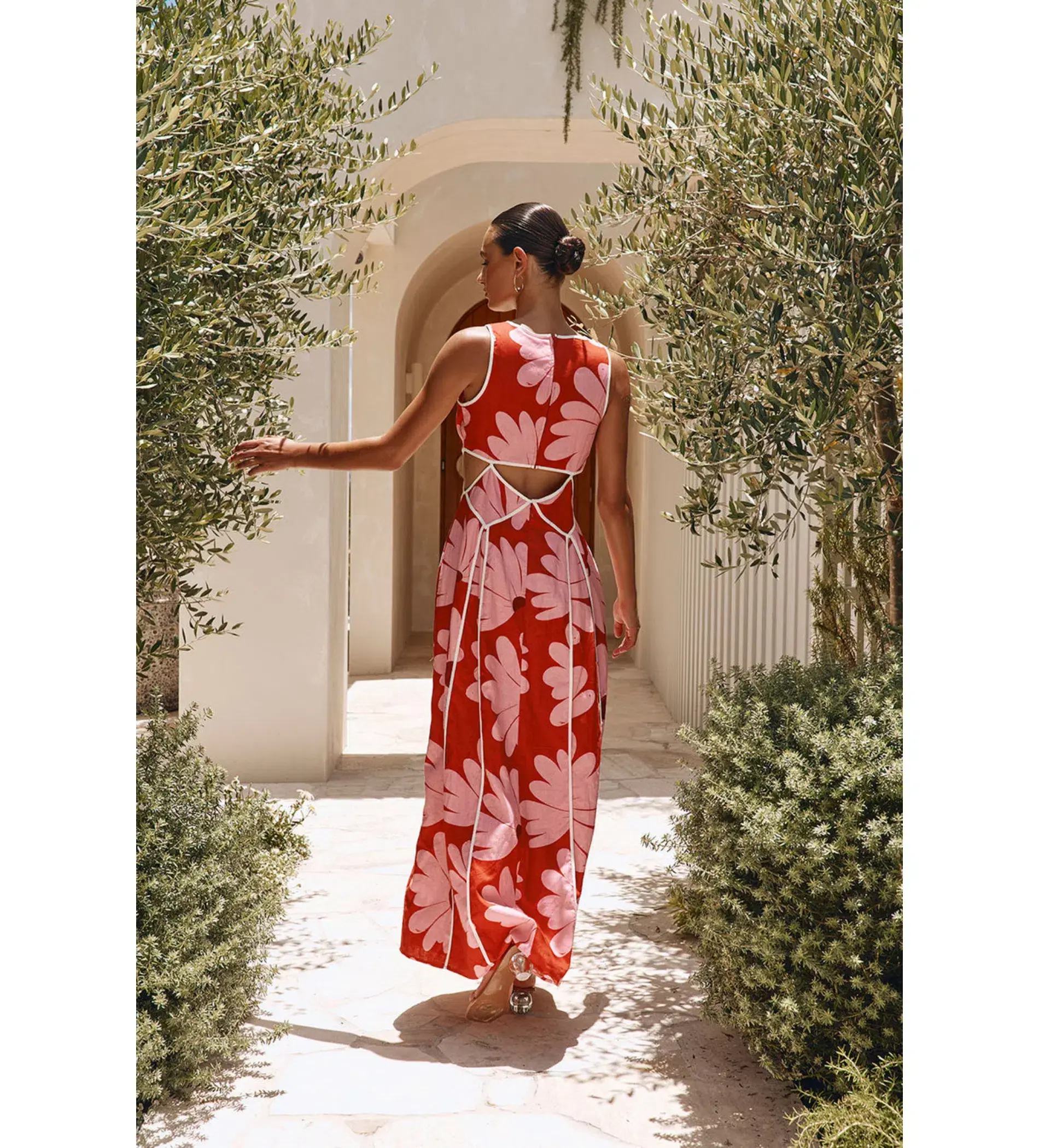 Sabo Calandra Maxi Dress Daisy Red Size 14 - Image 2