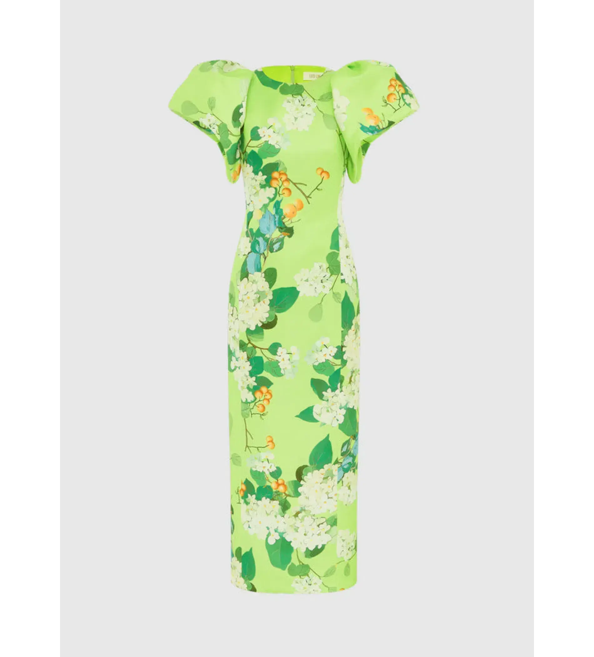 Leo Lin Lucinda Printed Maxi Dress Hydrangea Lime Size 14 - Image 1