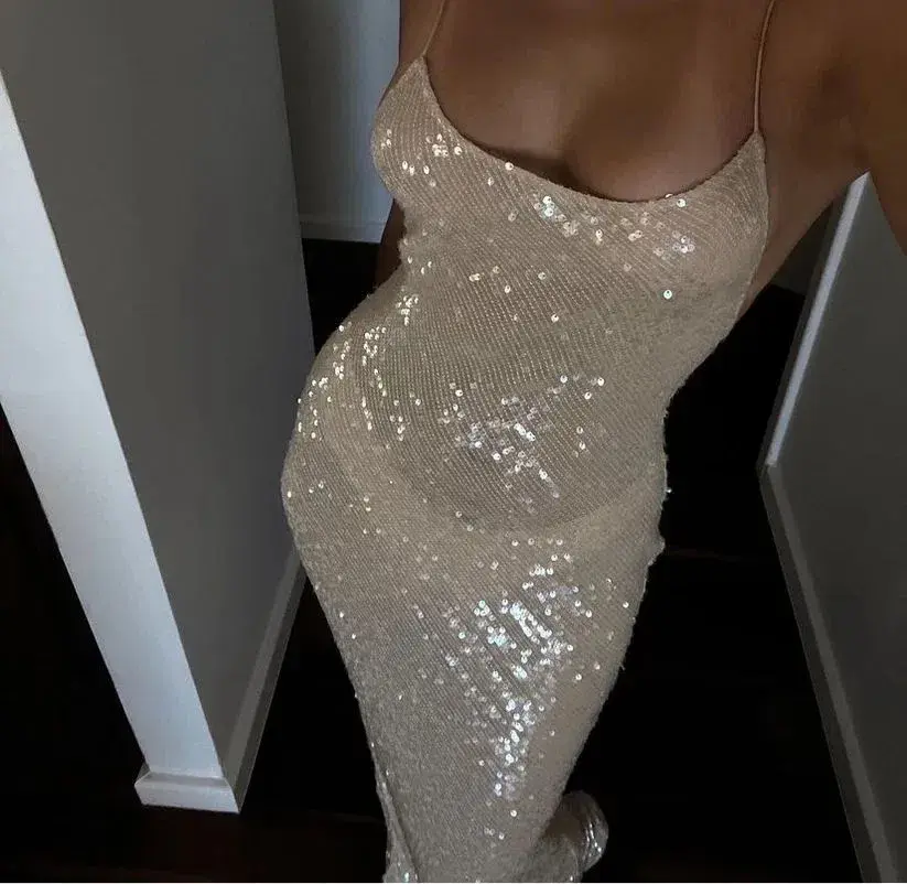 Rat And Boa Olympia Sequin Maxi Dress Size XS/AU6 - Image 3