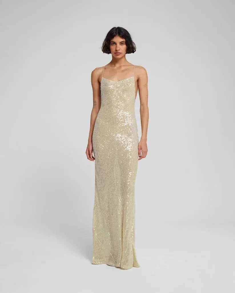 Rat And Boa Olympia Sequin Maxi Dress Size XS/AU6 - Image 1
