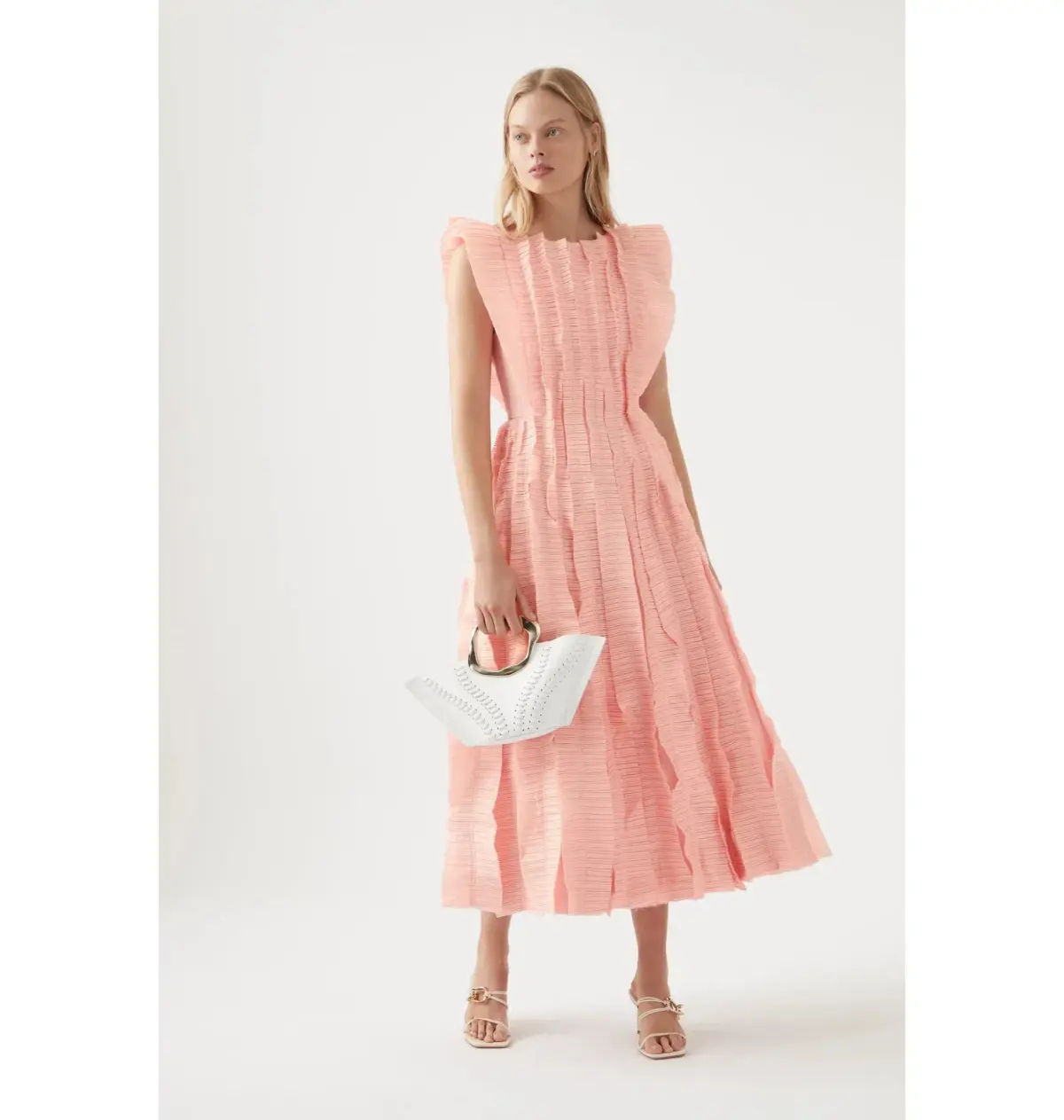 Aje Hybrid Midi Dress Rose Pink Size 16 - Image 2