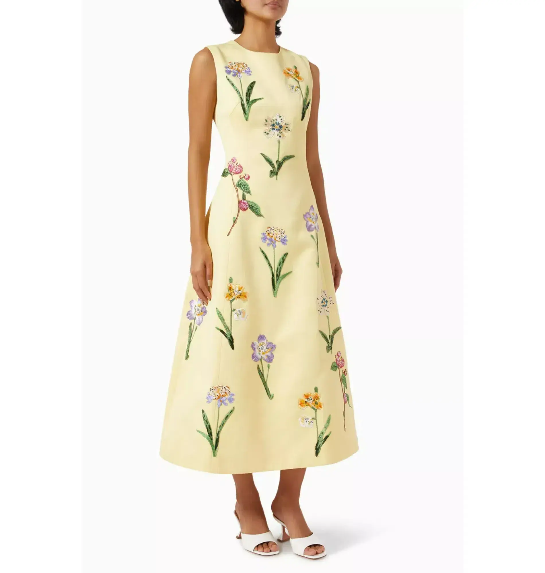 Leo Lin Cleo Sleeveless Midi Dress Wildflower Print Size 16 - Image 1
