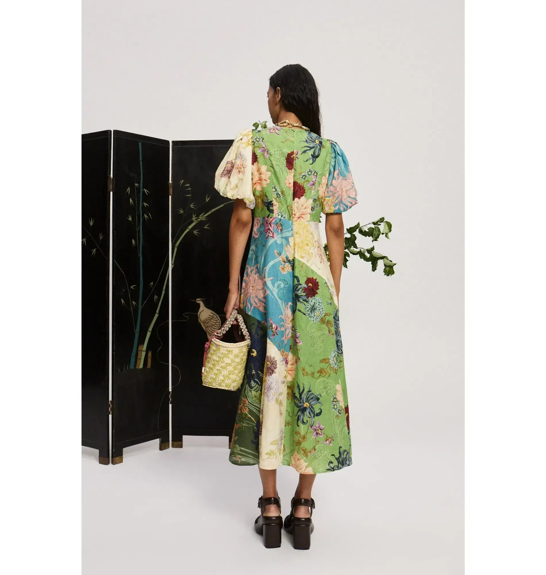 Alemais Avery Spliced Midi Dress Multi Size 16 - Image 2