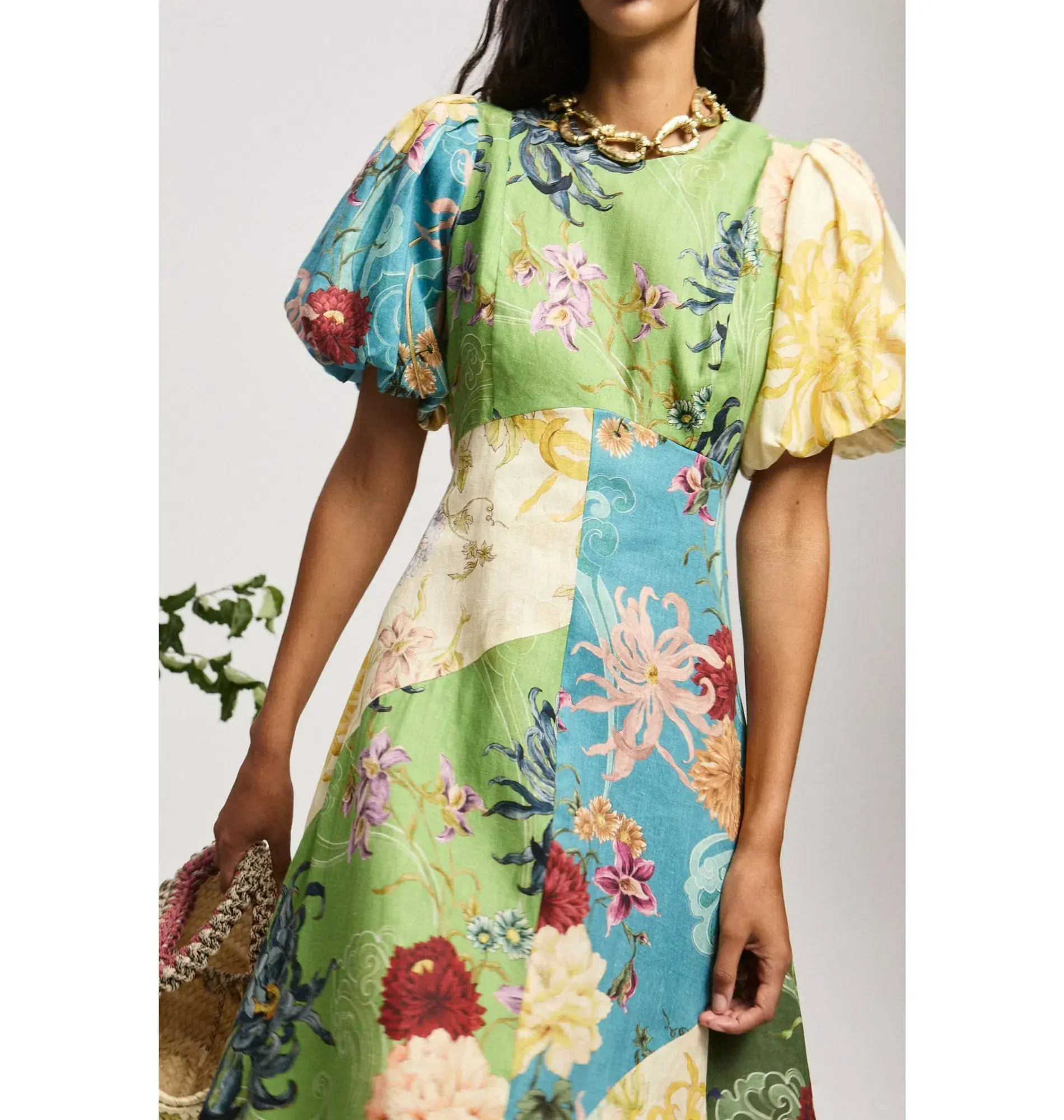 Alemais Avery Spliced Midi Dress Multi Size 16 - Image 3
