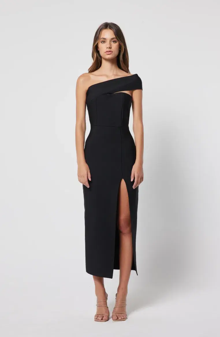 Elliatt Soroa Midi Dress Black Size M/AU 10 - Image 4