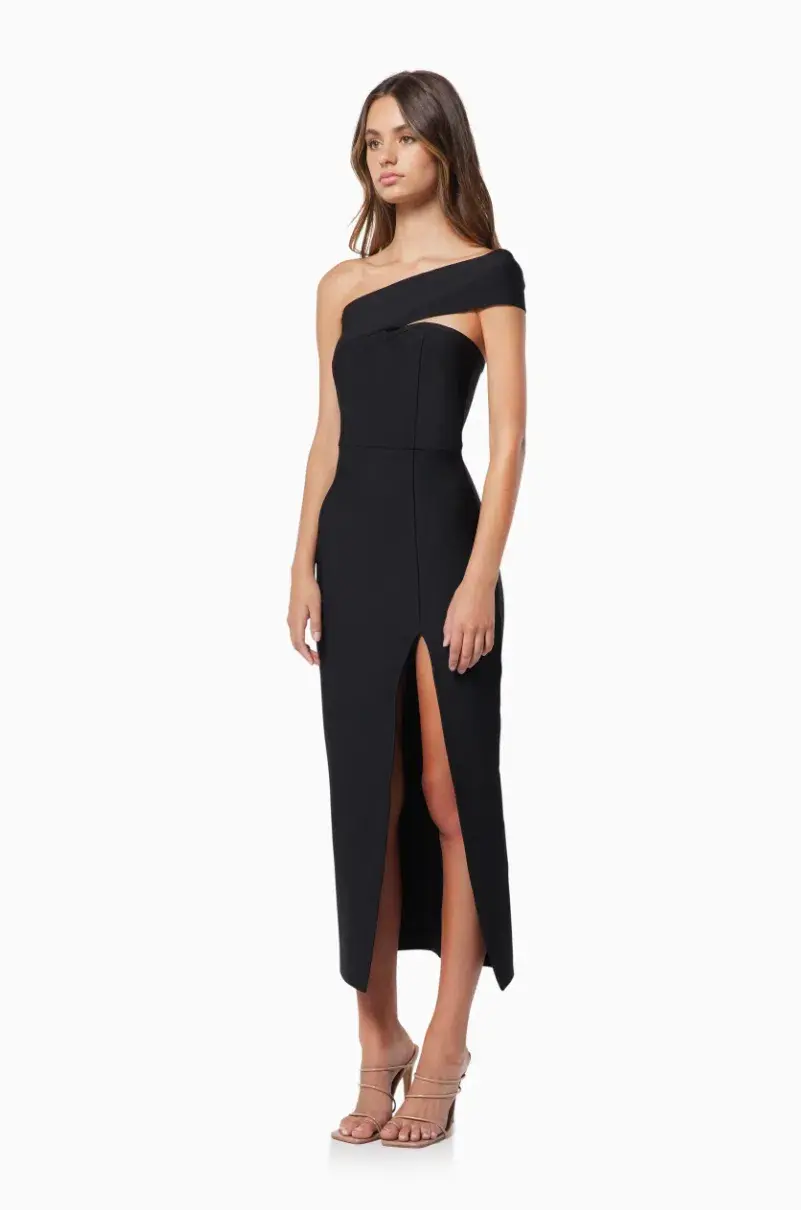 Elliatt Soroa Midi Dress Black Size M/AU 10 - Image 3