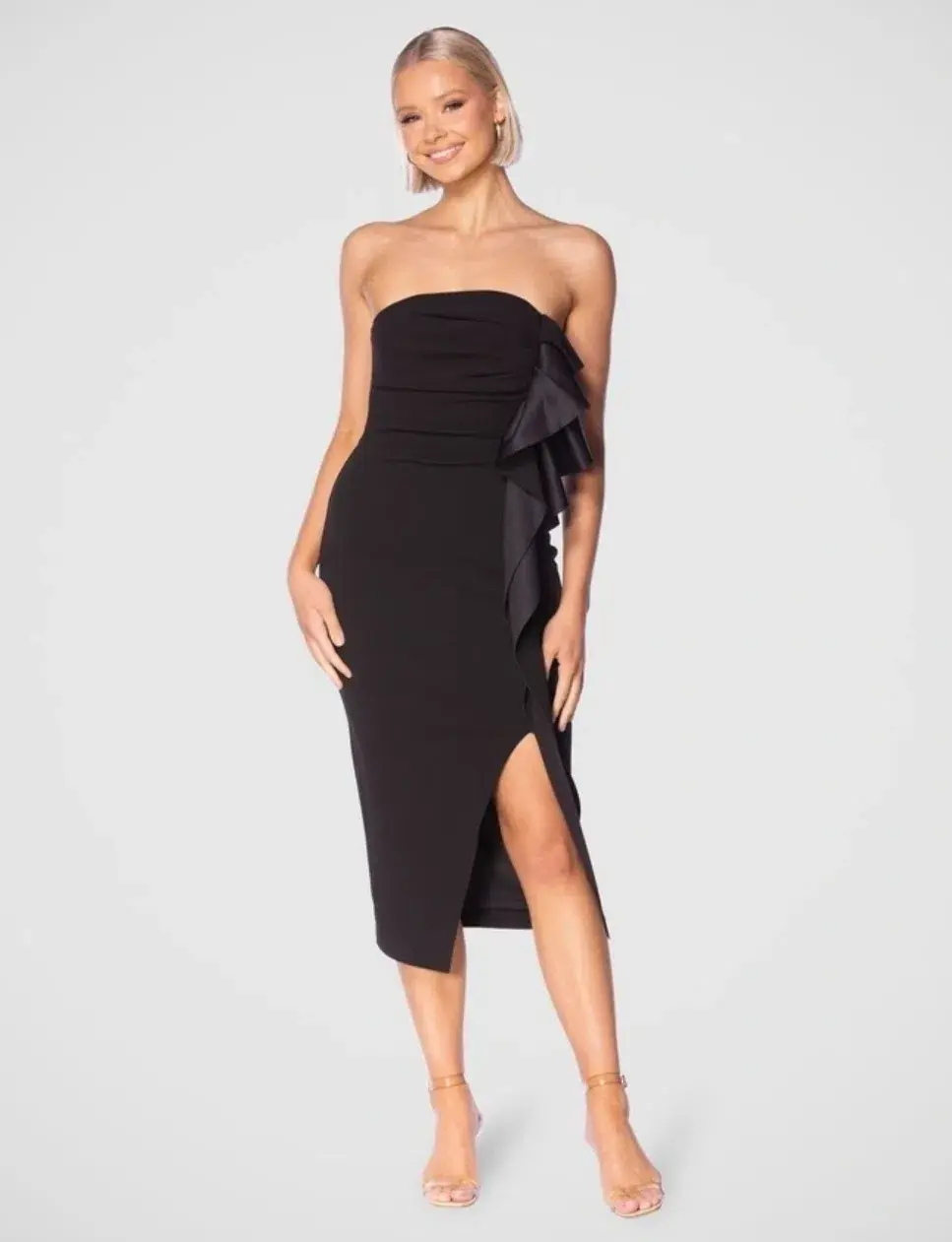 Pilgrim Pandora Midi Dress Black Size 10 for rent on The Volte - main image