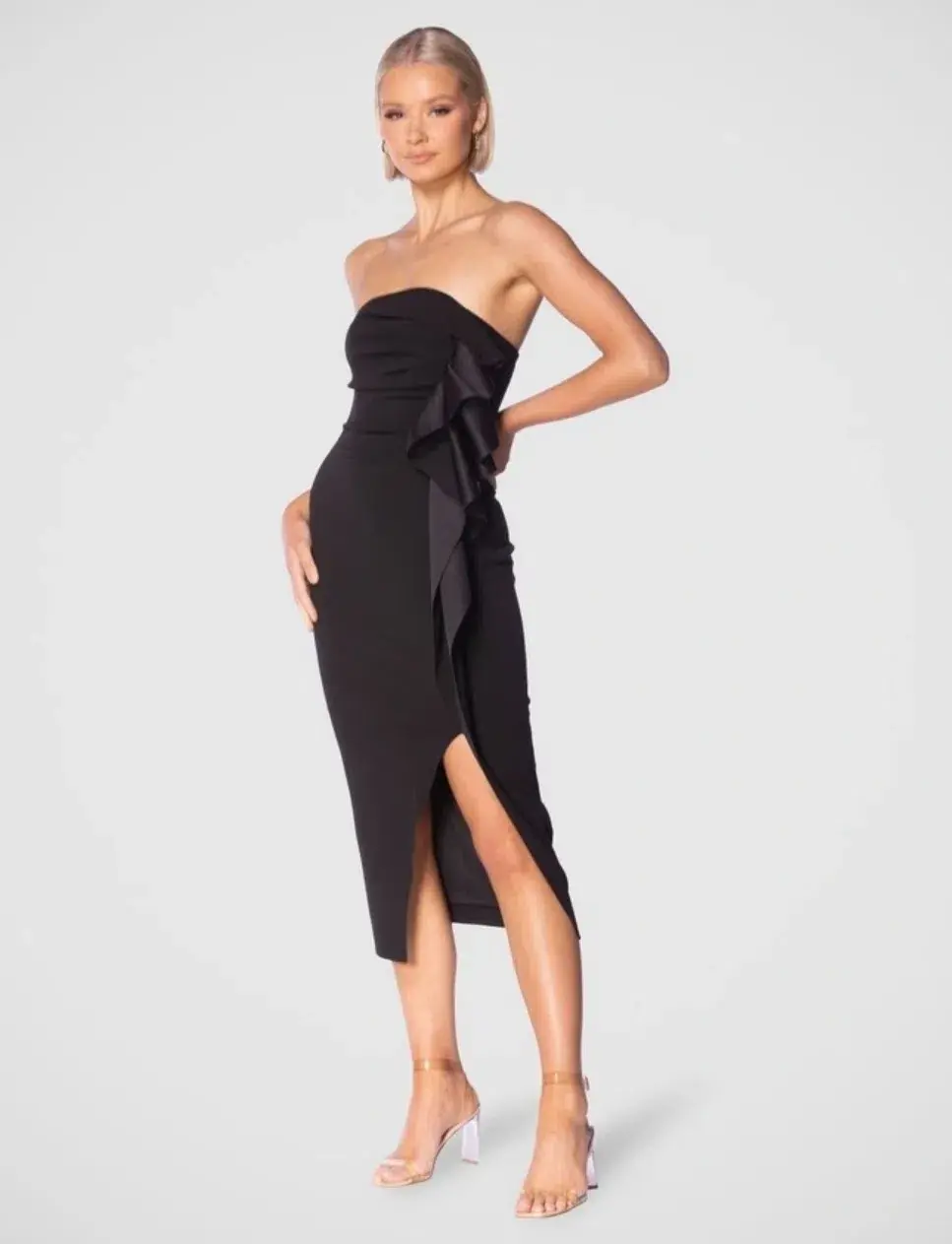 Pilgrim Pandora Midi Dress Black Size 10 for rent on The Volte - main image