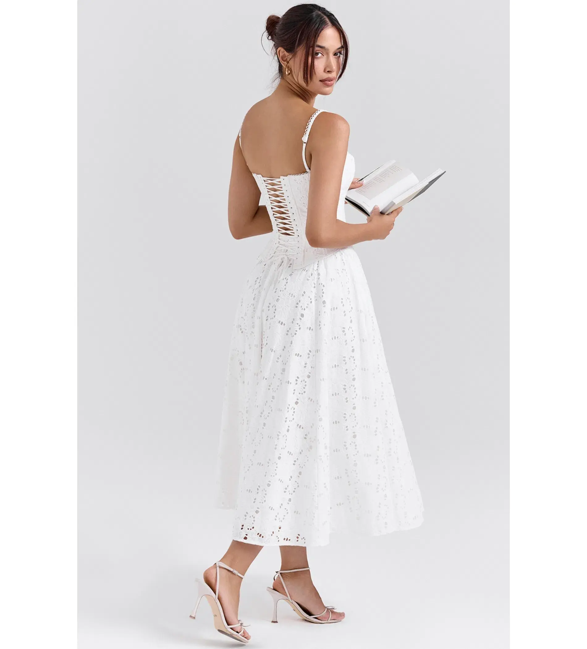 House of CB Francine Maxi Skirt & Lorina Corset Set White Size M/10-12 - Image 2