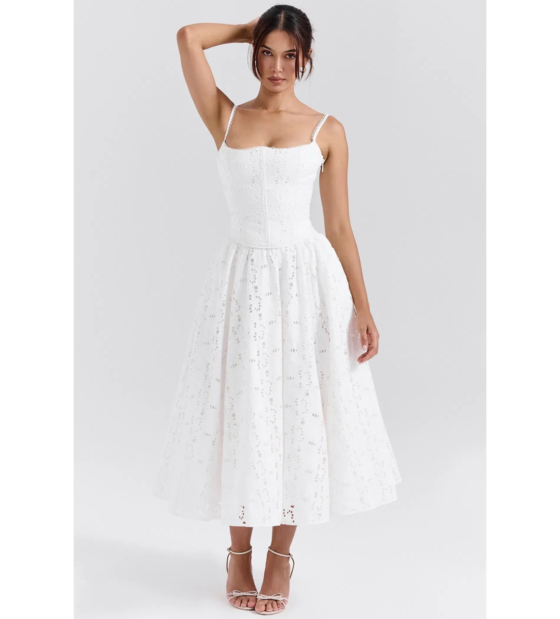 House of CB Francine Maxi Skirt & Lorina Corset Set White Size M/10-12 - Image 1