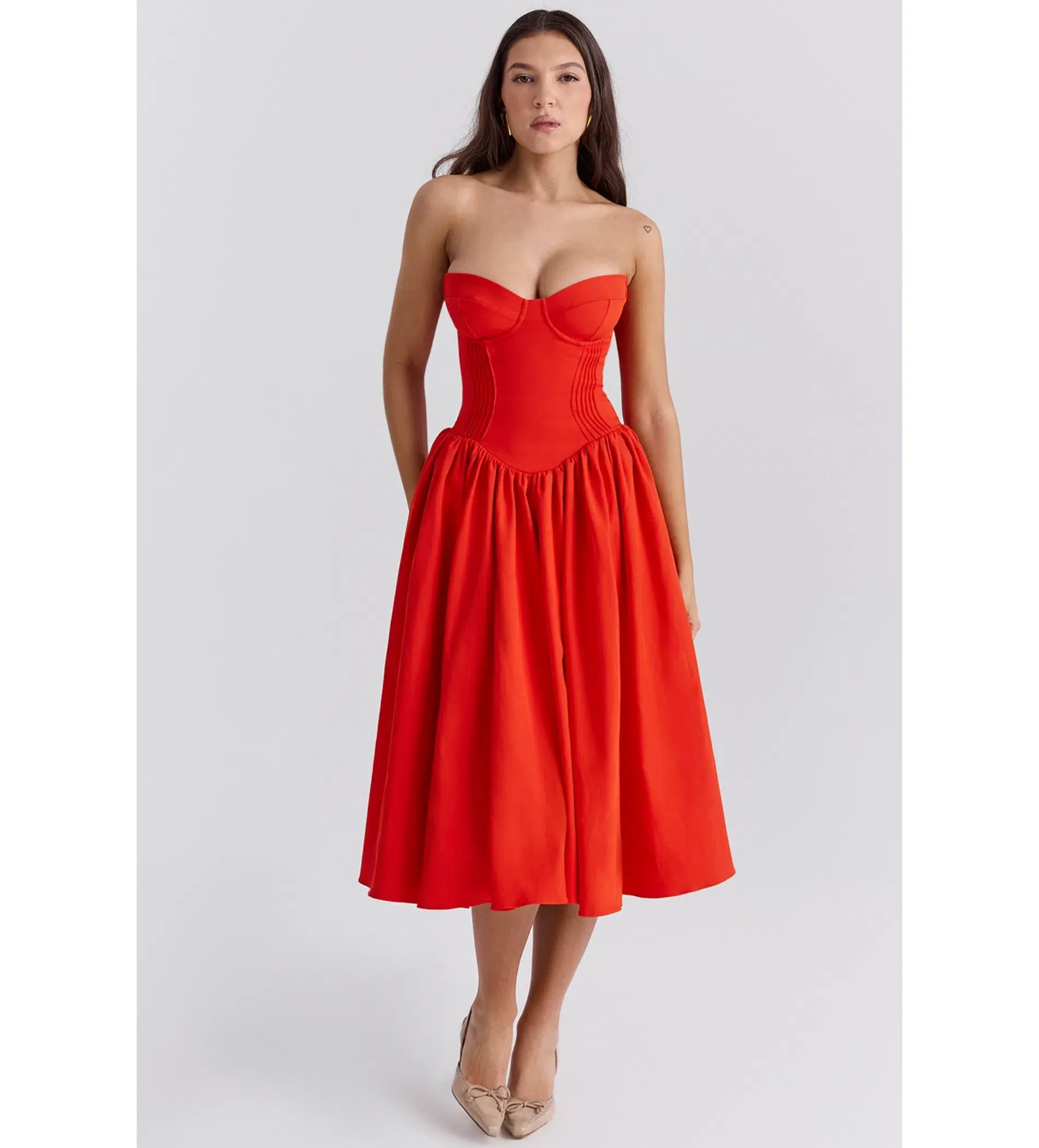 House of CB Elizabeth Dress Red Size M/AU 10-12 - Image 1