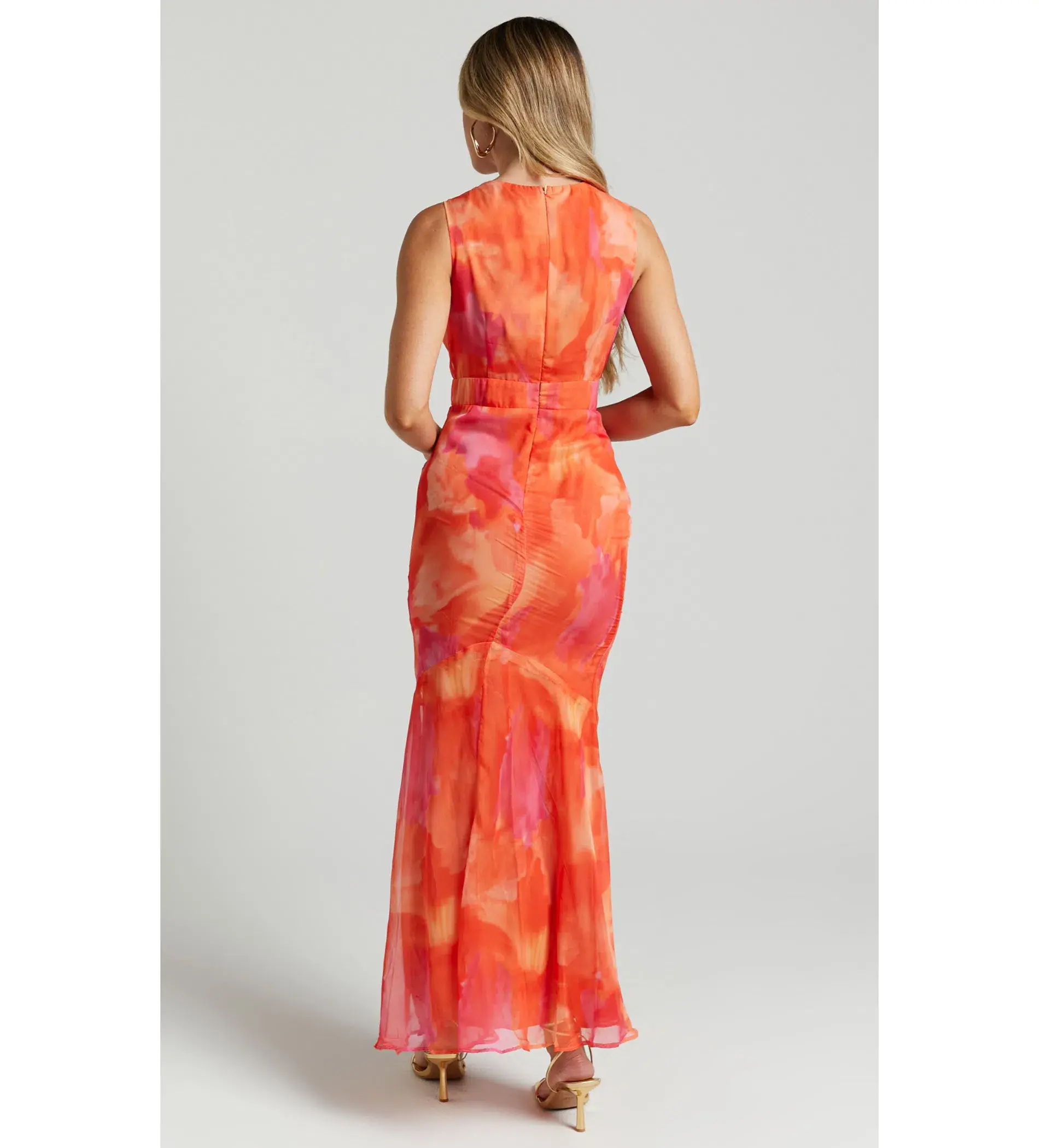 Talulah Ibiza Dress in Orange Floral Size 12 / L - Image 2