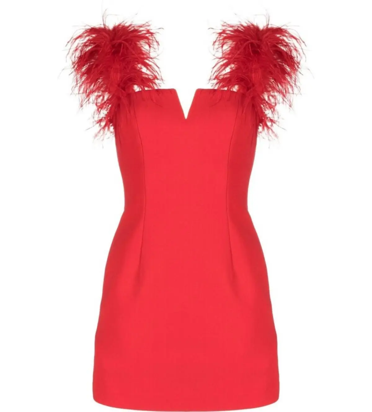 Rebecca Vallance Scarlett Feather Mini Dress Red Size 6 - Image 3
