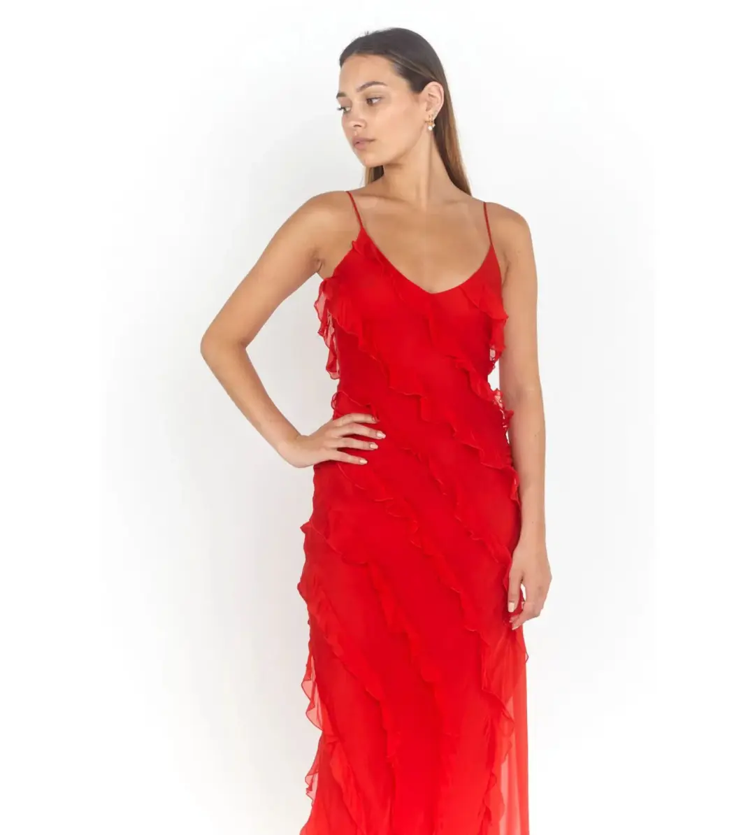 Rat & Boa Cecilia Dress in Red Size 8 for rent on The Volte - main image