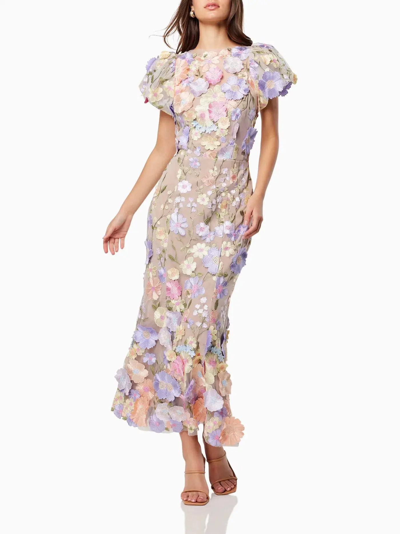 Elliatt Astraea 3D Lace Maxi Dress In Purple Size S/Au 8  - Image 2