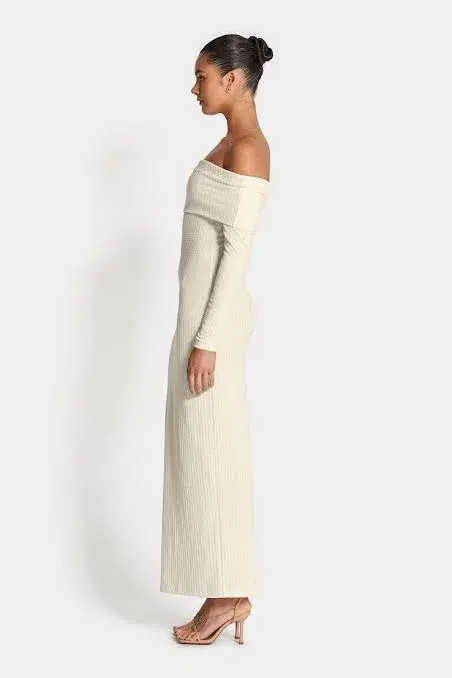 Sofia the Label Gia off the Shoulder  Dress Cream Size 10 - Image 5