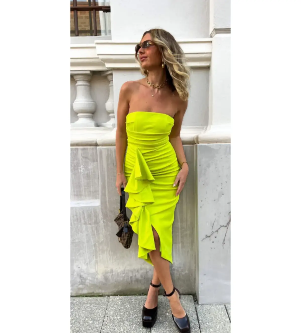 Azzurielle Alanis Midi Dress Green  Size 18 - Image 1