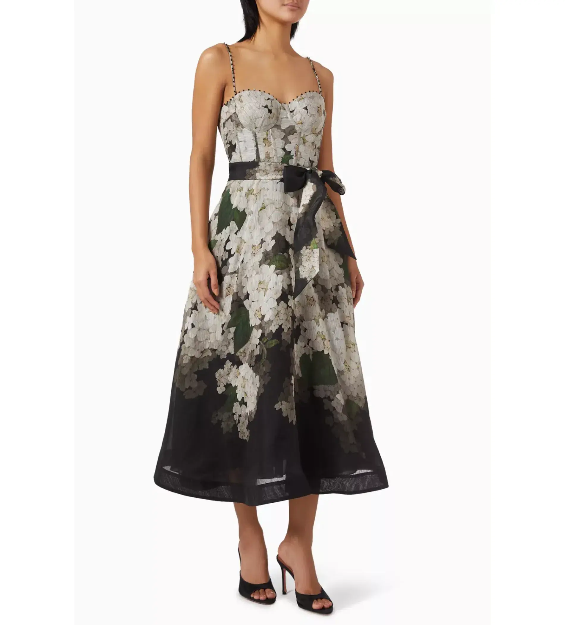 Zimmermann Balance Picnic Dress in Black Hydrangea Size 2/ AU 12 - Image 1