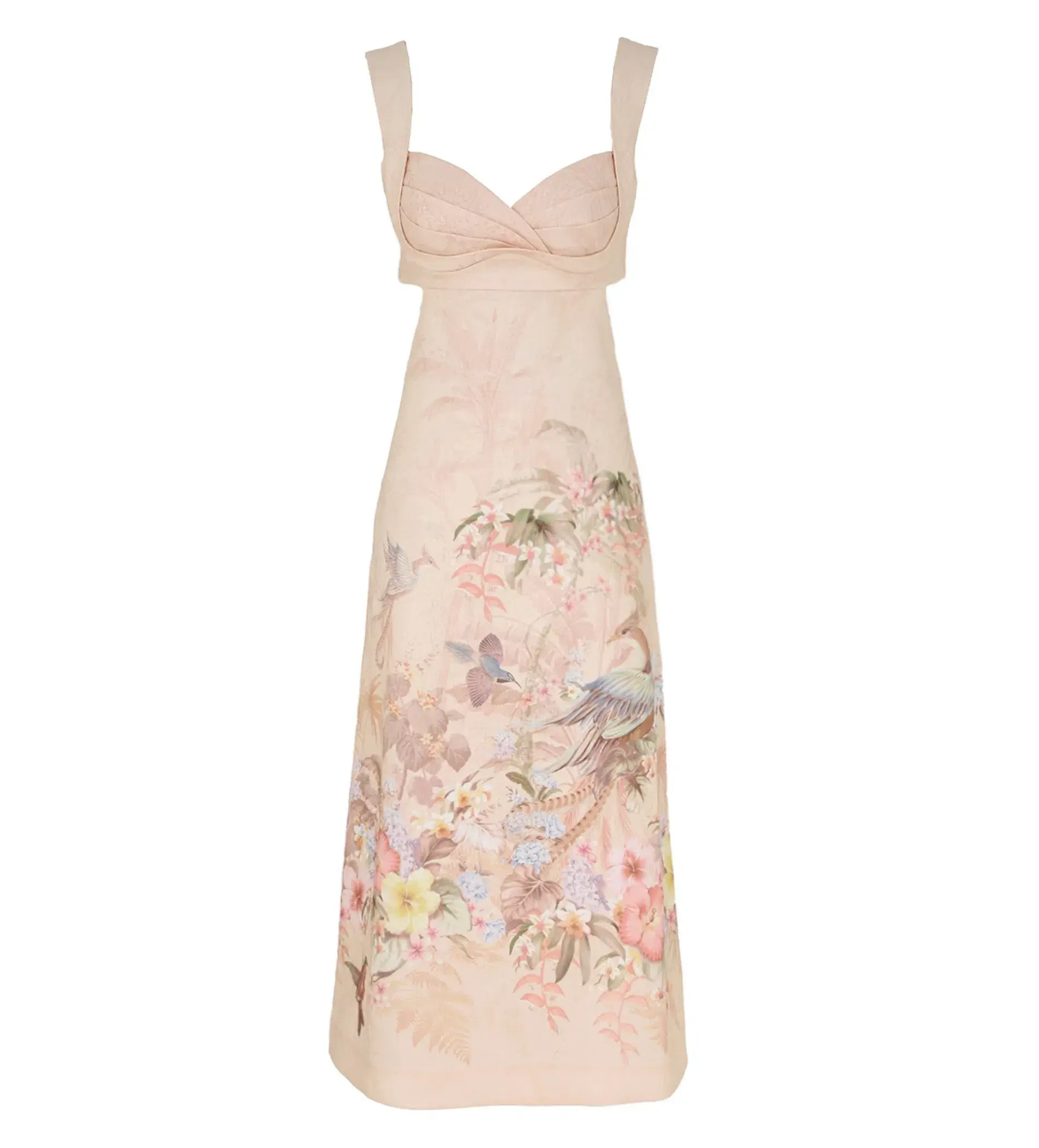 Zimmermann Illuminate Midi Dress in Ivory Tropical Size 2 / AU 12 - Image 3