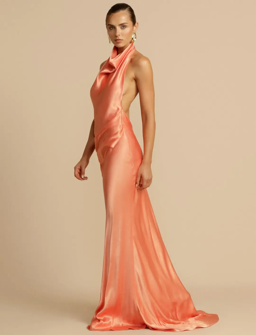 Arcina Ori Gaia Dress Papaya Size XS / AU 6 for rent on The Volte - main image