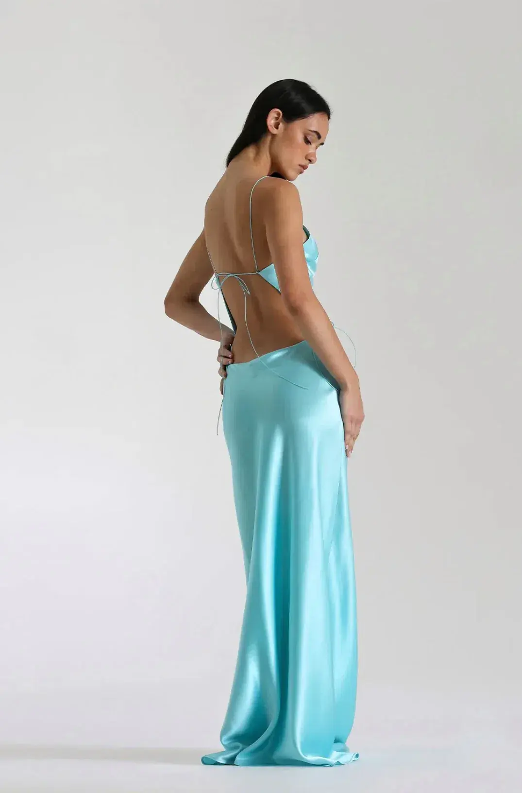 Natalie Rolt Turquoise Iris Gown Size 1 / AU 8 - Image 3