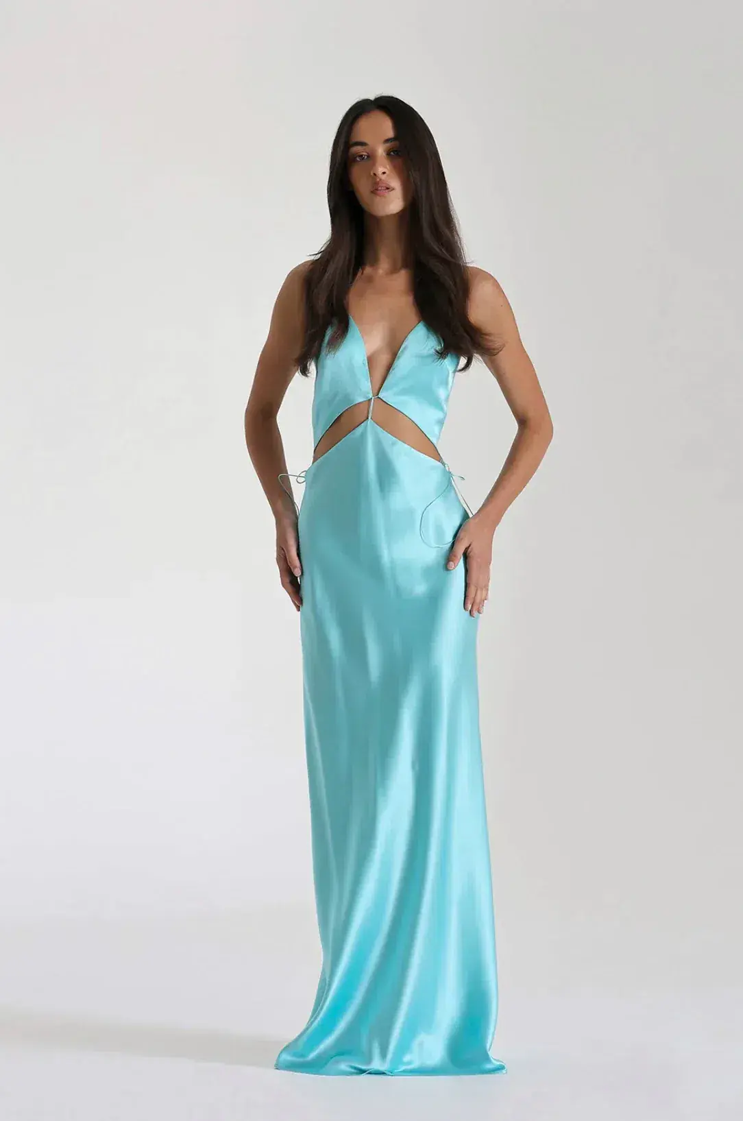 Natalie Rolt Turquoise Iris Gown Size 1 / AU 8 - Image 1