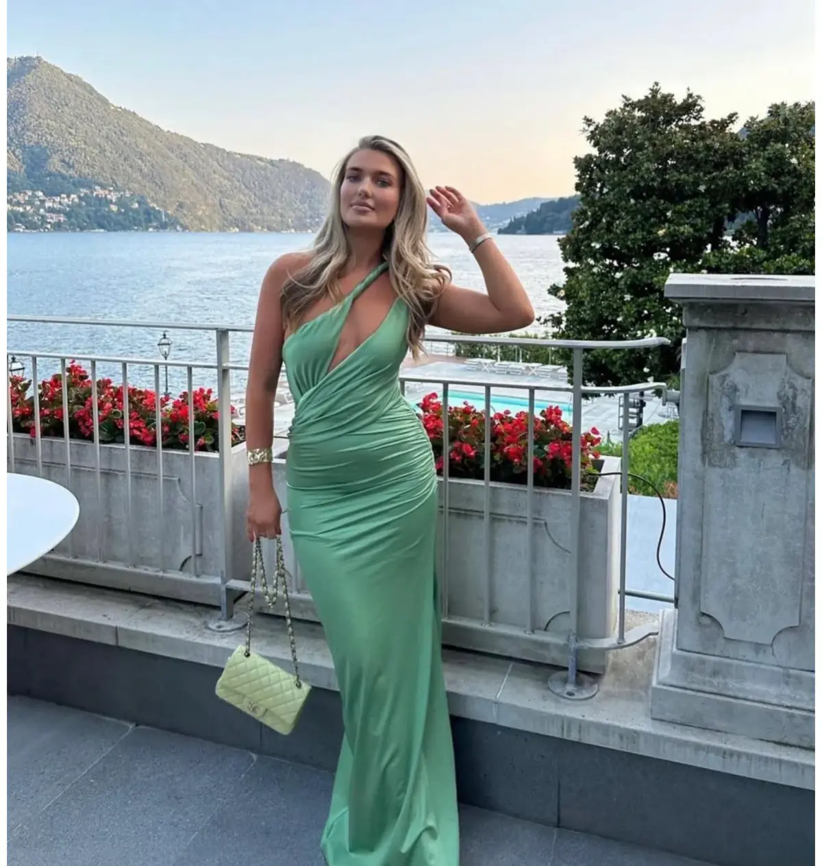 Baobab Lia One Shoulder Maxi Dress Green Size Size XS / AU 6 - Image 2