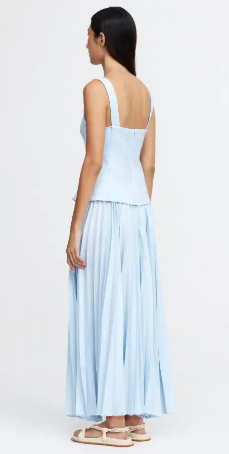Acler Hollinshill Maxi Dress Baby Blue Size 16 - Image 3
