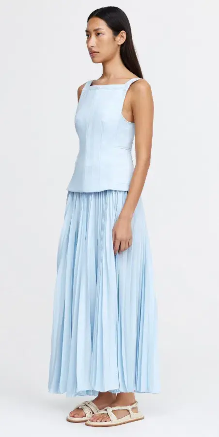 Acler Hollinshill Maxi Dress Baby Blue Size 16 - Image 2