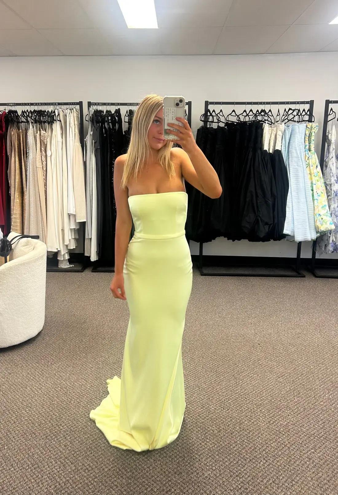 Alex Perry Cassidy Strapless Gown Lime Size 6 - Image 6