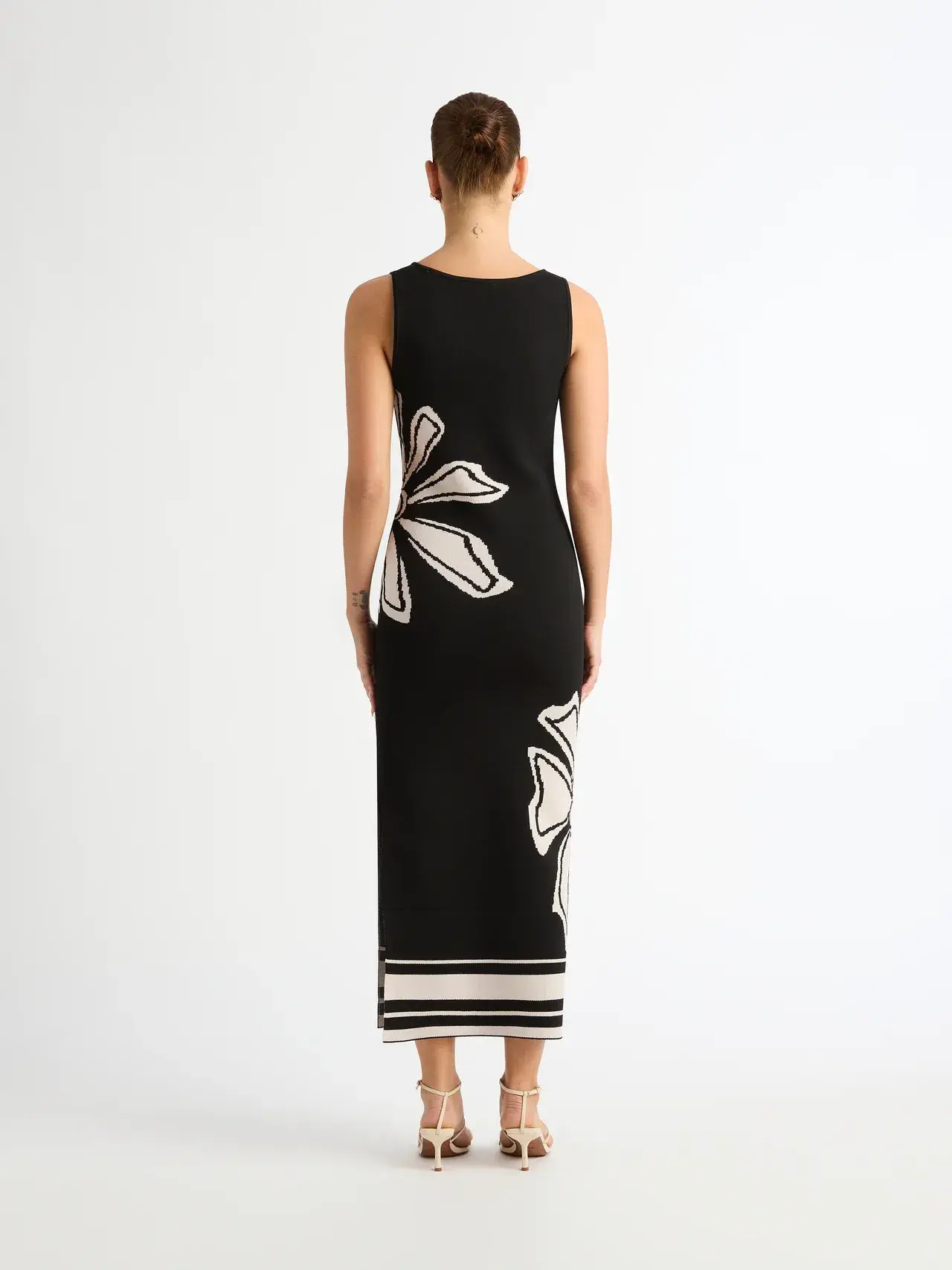 Sheike Knit Midi Dress Black Size 6 - Image 2