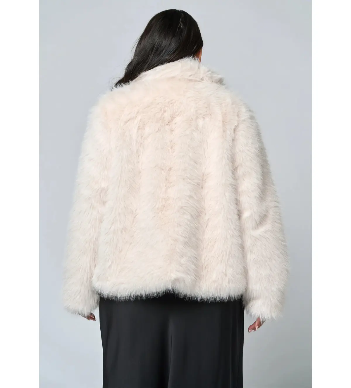 Curve Project Seductive Charm Fur Coat Pink Dusk Size AU 22 - Image 4