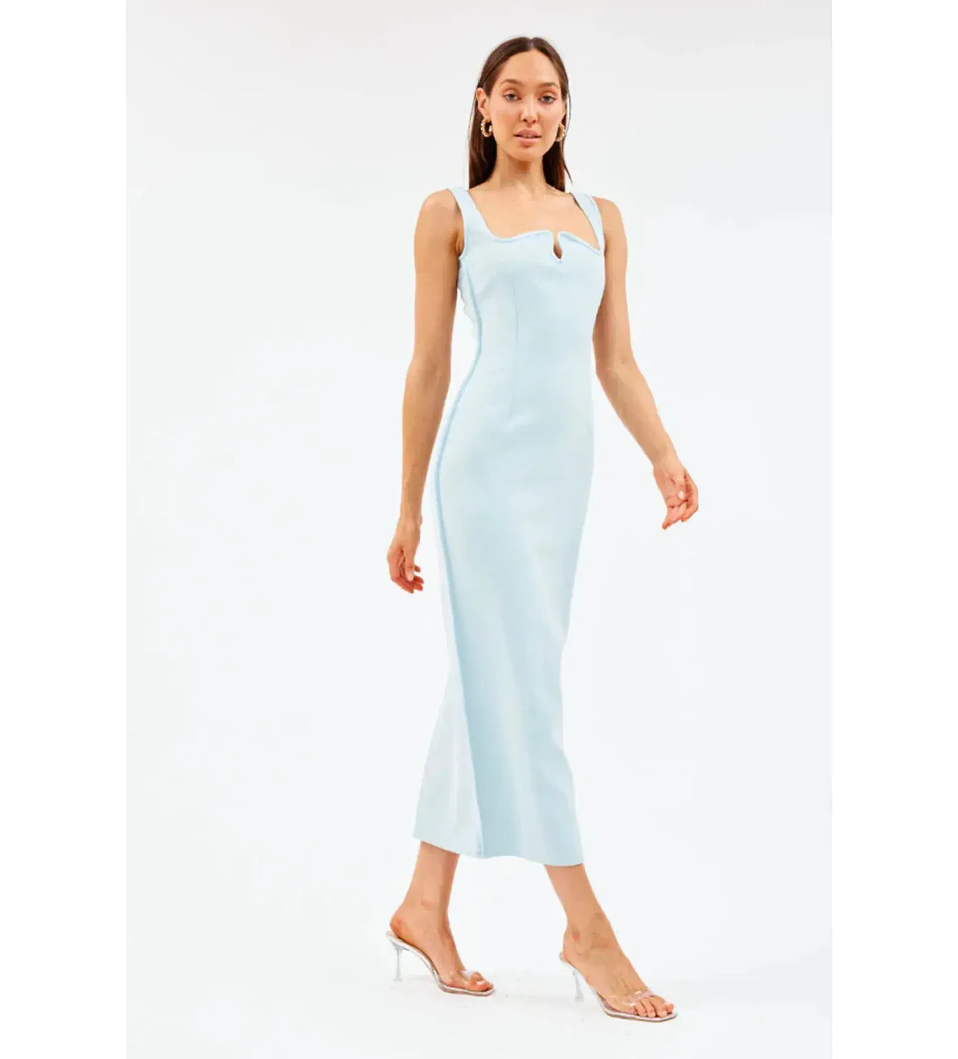 Paris Georgia Diamond Dress Mineral Blue Size M / AU 10 - Image 1
