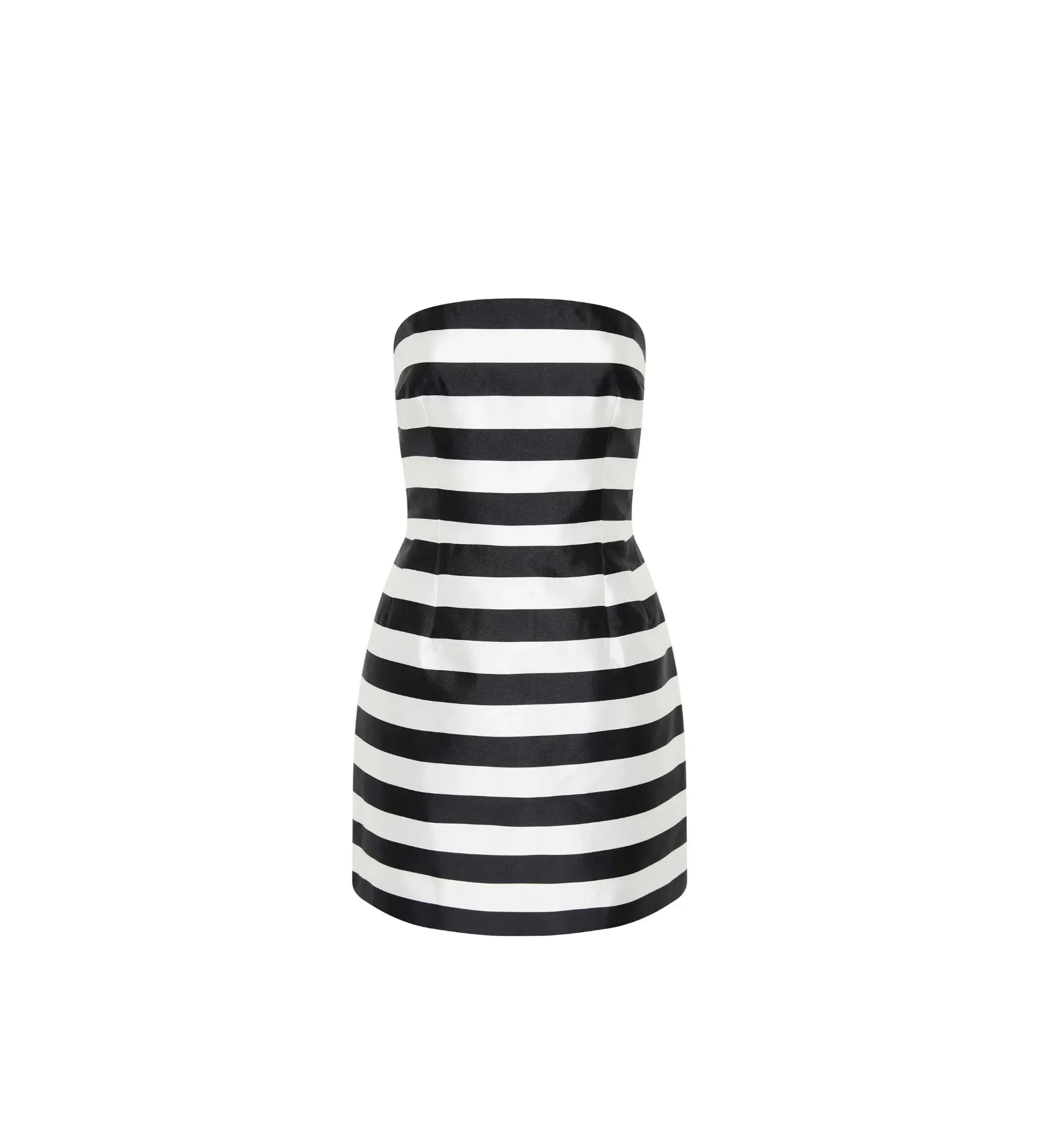 Rebecca Vallance Irene Mini Black and Ivory Stripped Print Size 10  - Image 5