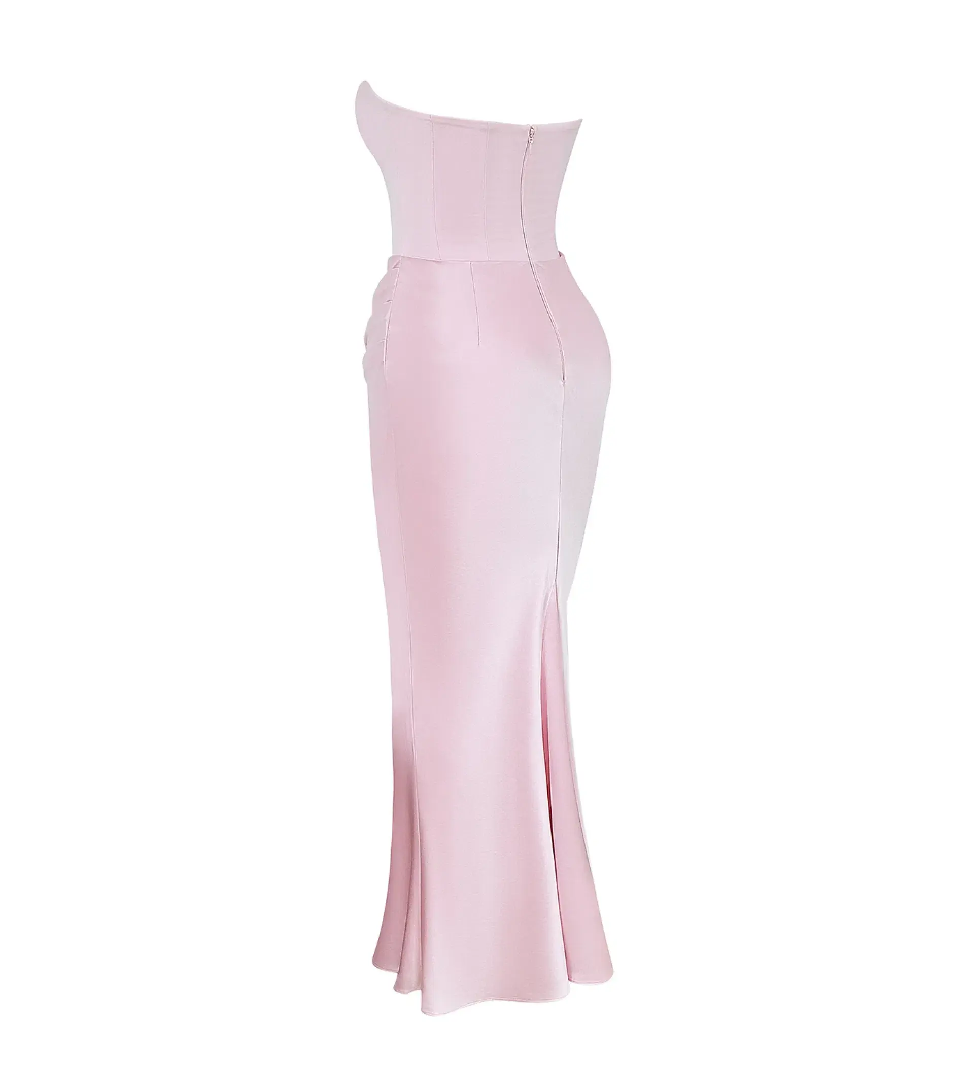 House of CB Persephone Strapless Corse Maxi Dress in Rose Shadow Size AU 8  - Image 6