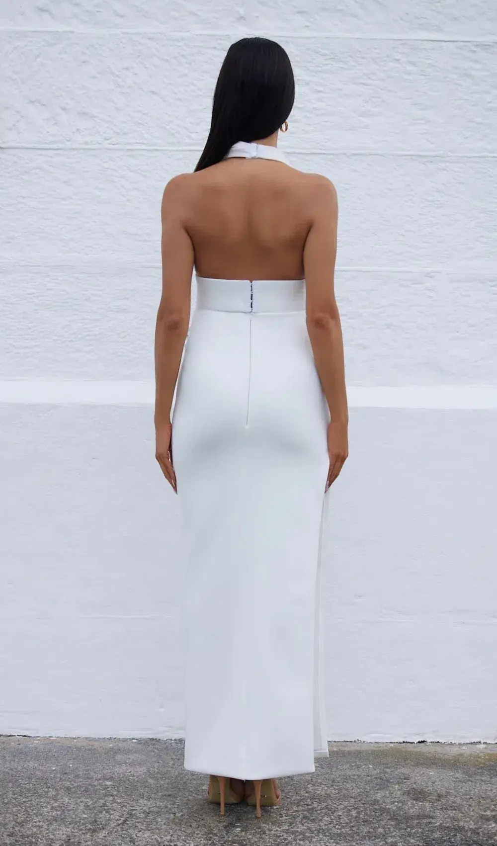 Galanni Guliana White Midi Dress Size 6 - Image 2