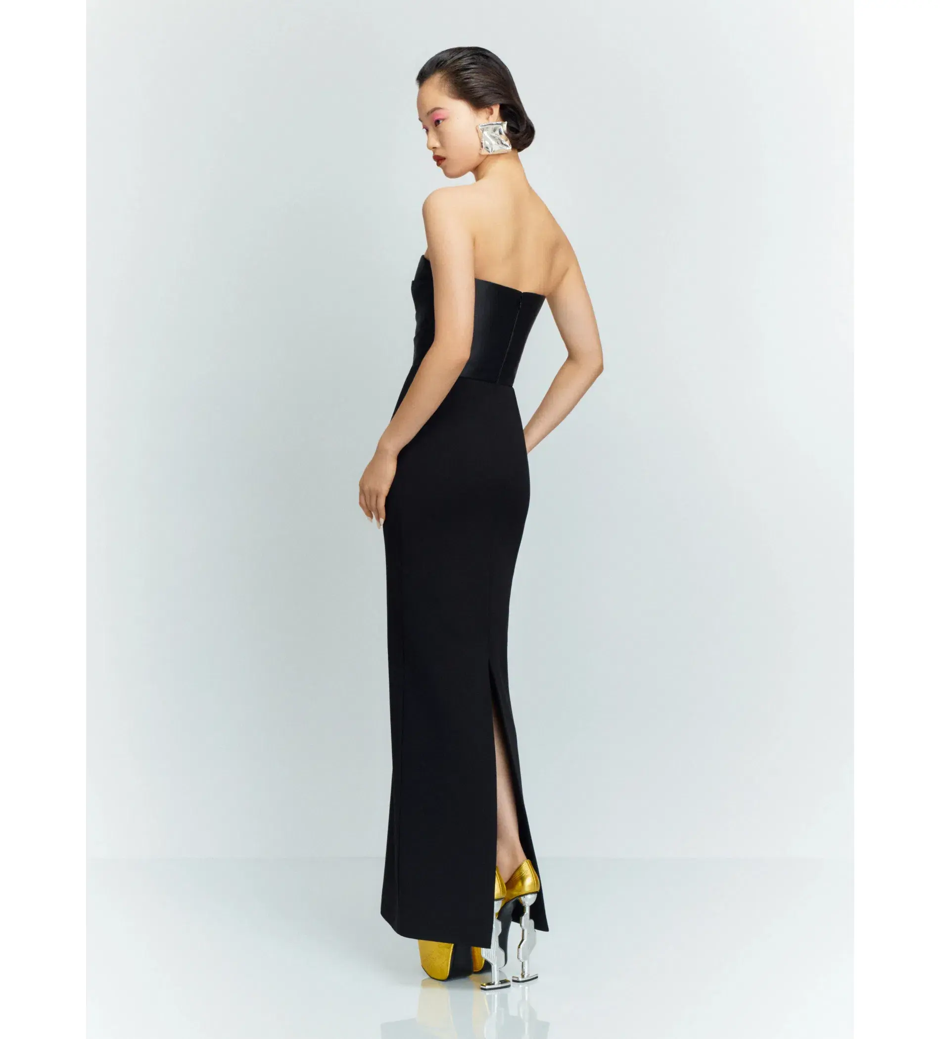 Solace London Afra Maxi Dress in Black Size 8 - Image 3