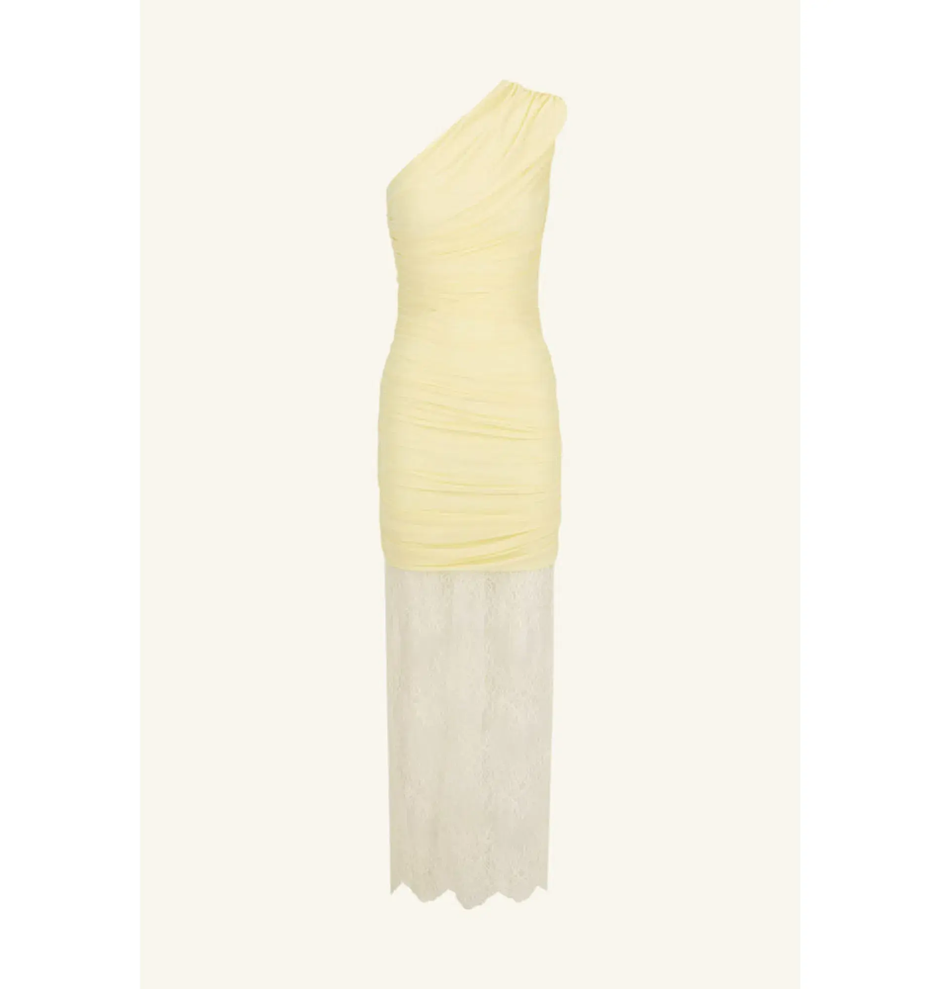 Shona Joy Martine Lace Gathered Dress Sherbet Yellow Size AU 8  - Image 4
