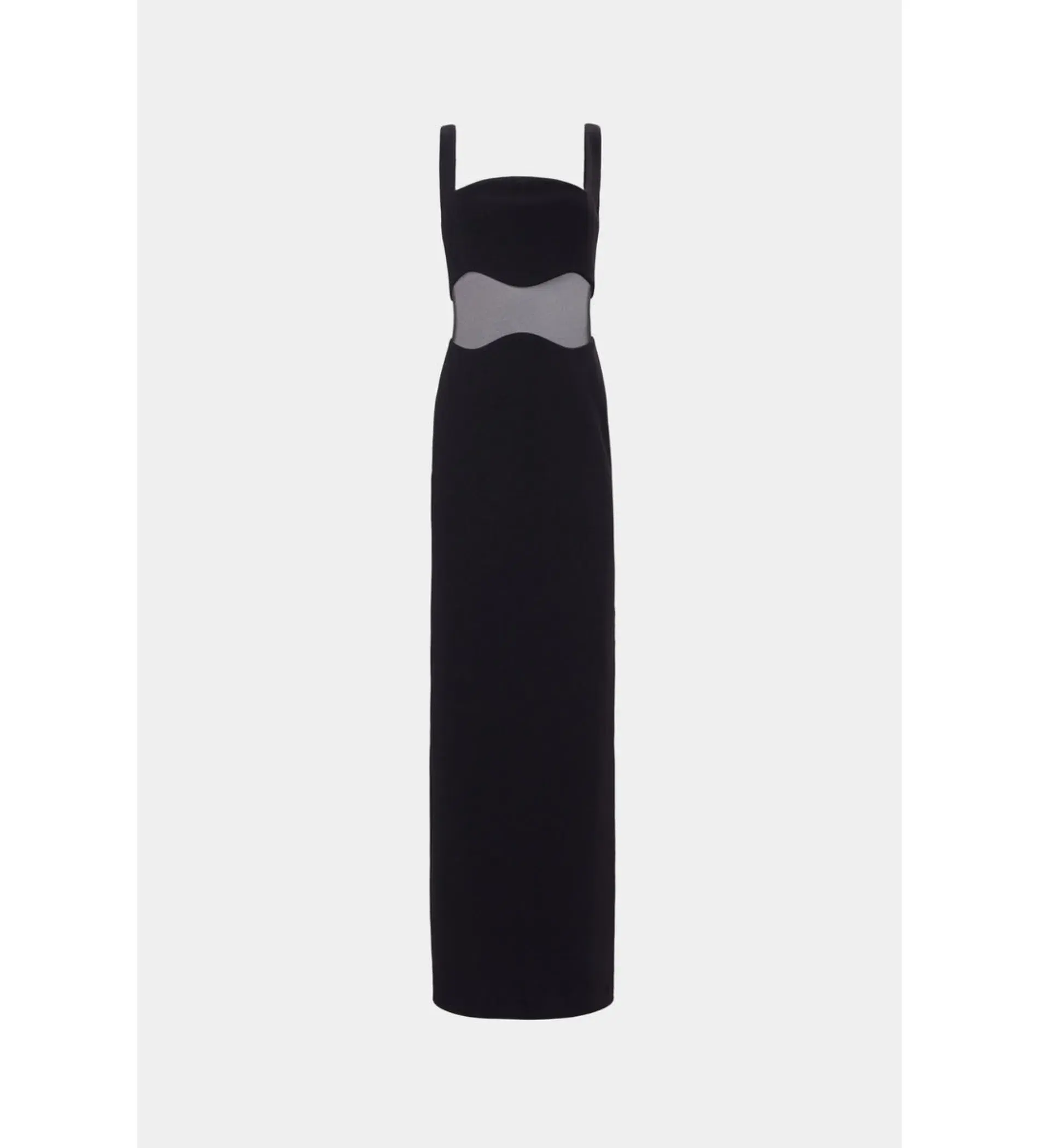 MISHA Damita Crepe & Mesh Maxi Dress Black Size 8/S  - Image 2