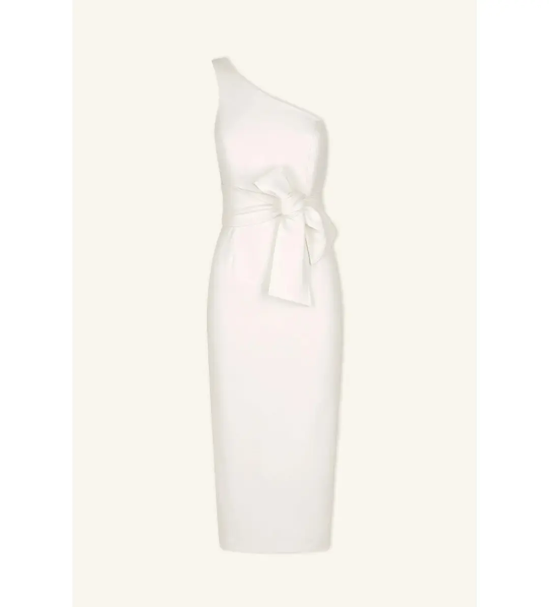 Shona Joy Lucy One Shoulder Midi Dress Ivory Size AU 8 for rent on The Volte - main image