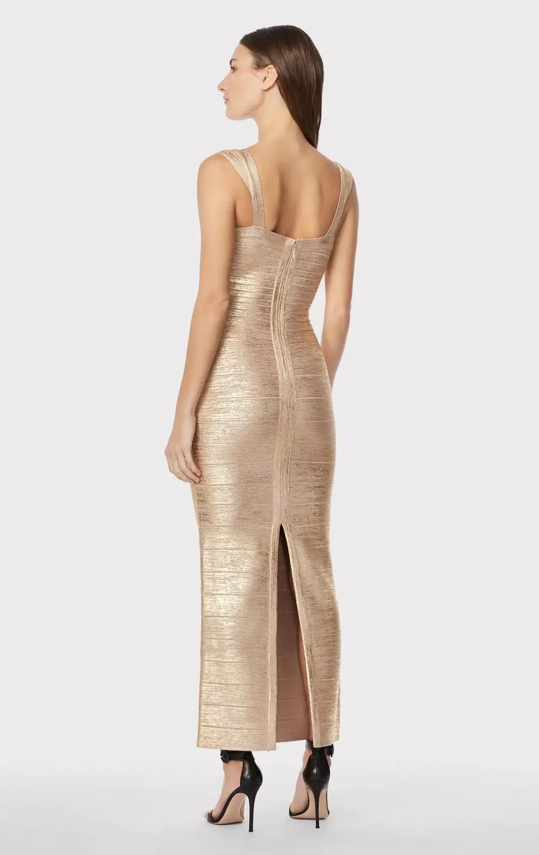 Herve Leger Sweetheart Gown Gold Size AU 10 for rent on The Volte - main image