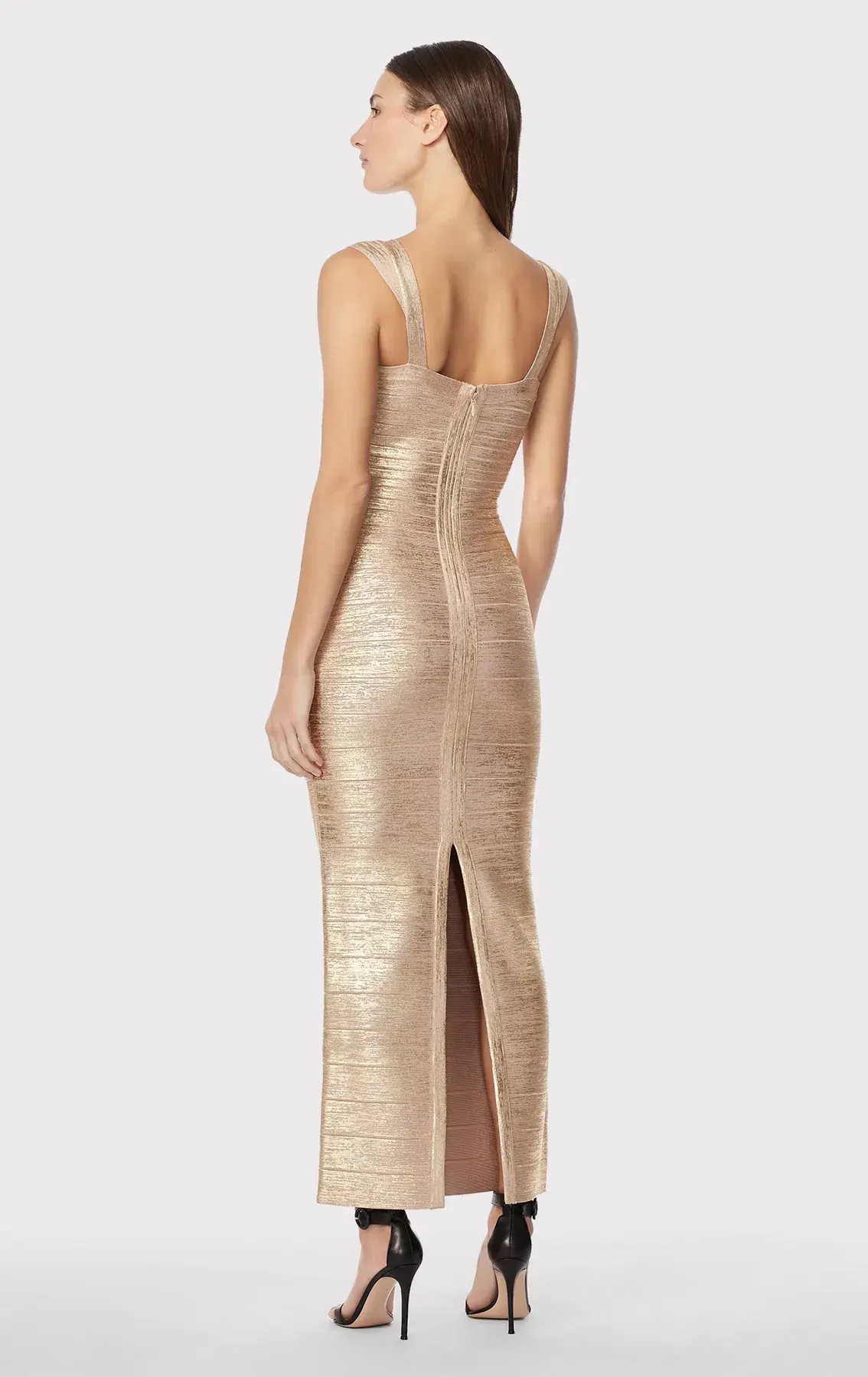 Herve Leger Sweetheart Gown Gold Size AU 10 - Image 2
