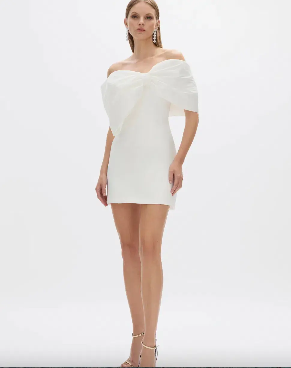 Rachel Gilbert Kace Mini Dress Ivory Size 3 / AU 12 - Image 5