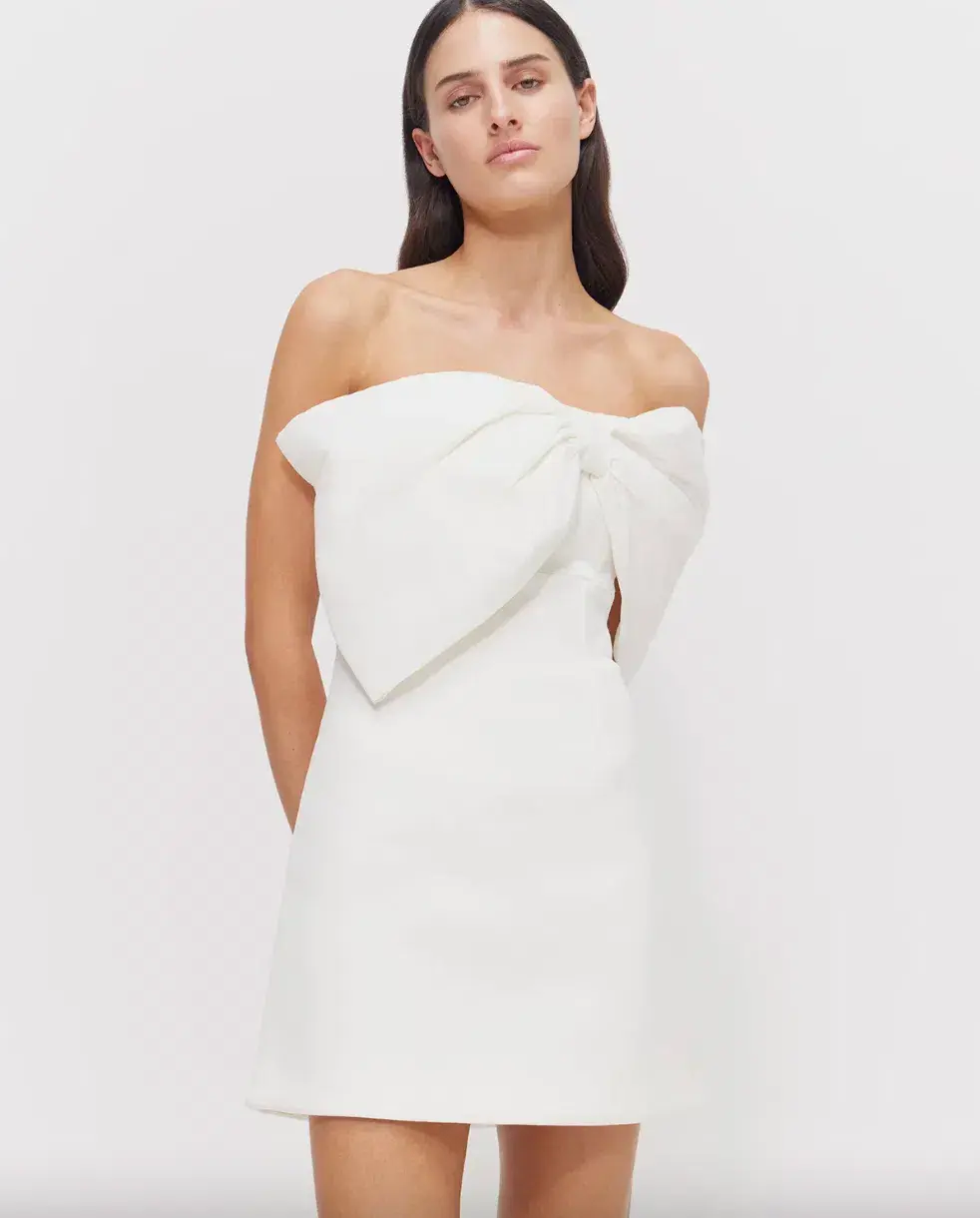 Rachel Gilbert Kace Mini Dress Ivory Size 3 / AU 12 - Image 2