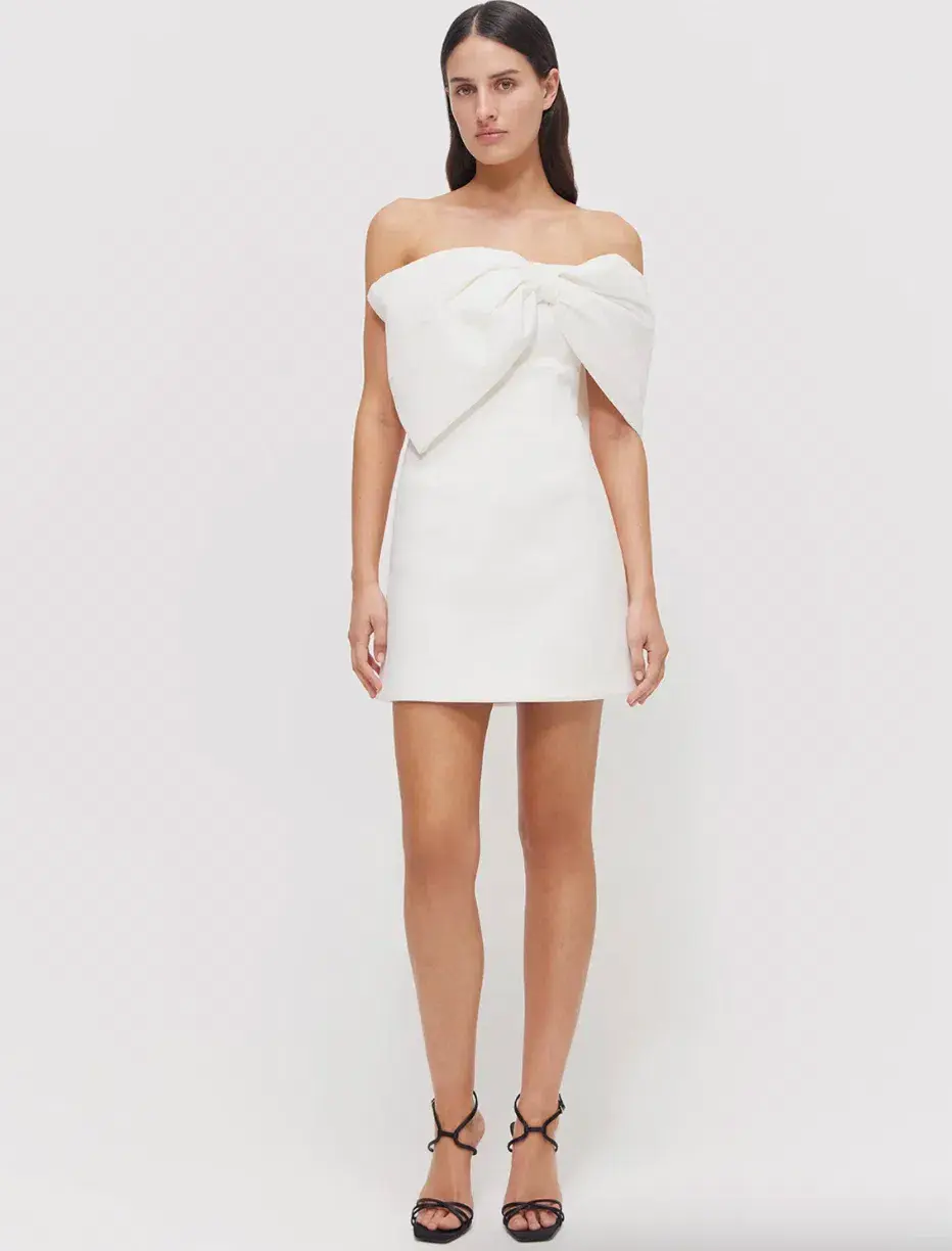 Rachel Gilbert Kace Mini Dress Ivory Size 3 / AU 12 - Image 3